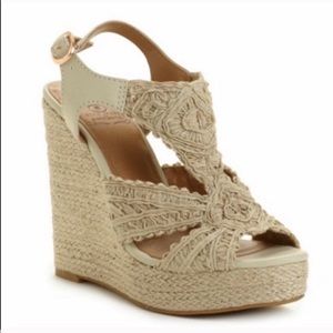 Lucky Brand Jute Espadrille Tan Wedges